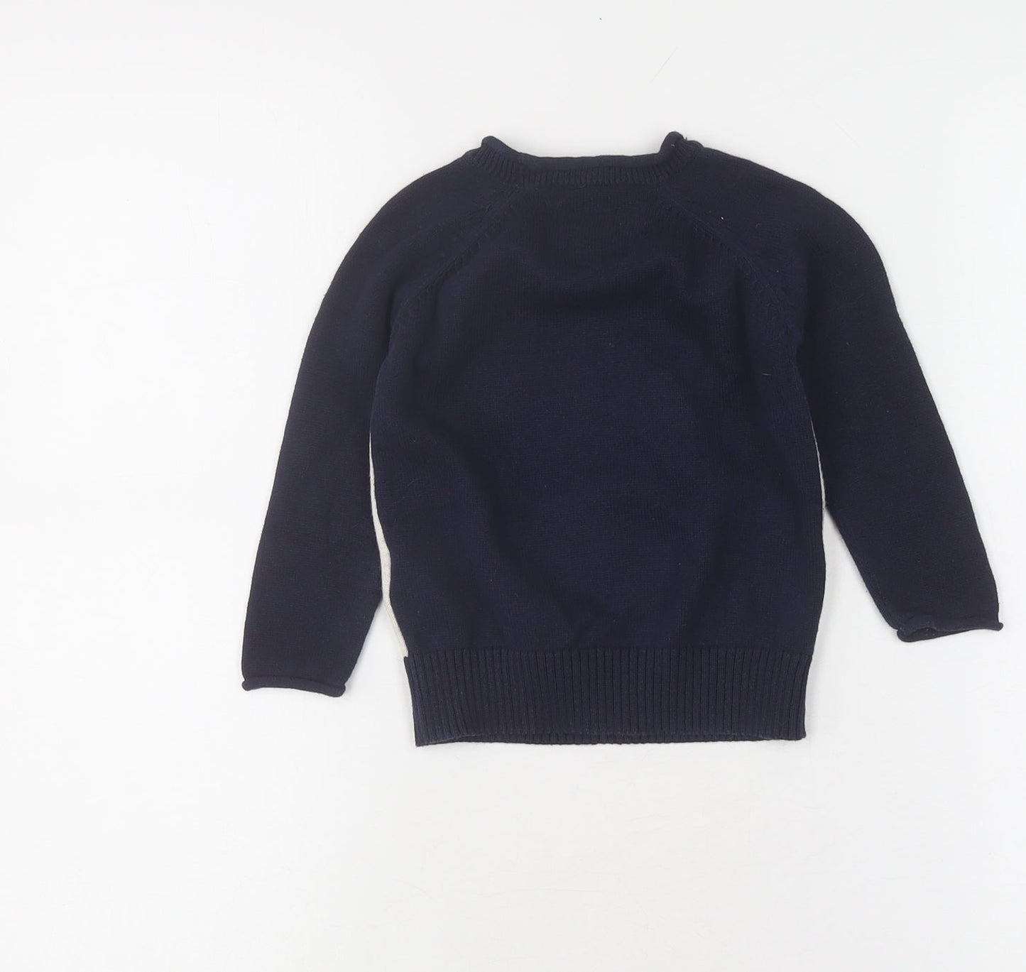 Junior J Unisex Baby Blue Animal Pullover Jumper 12-18 Months