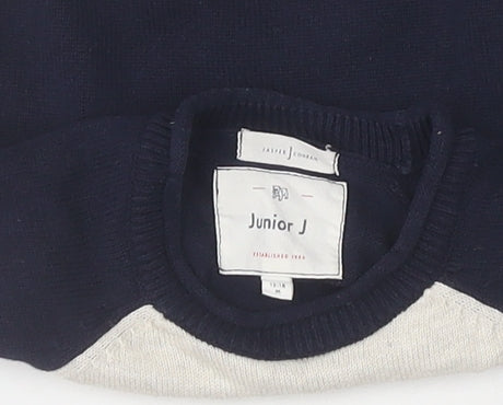 Junior J Unisex Baby Blue Animal Pullover Jumper 12-18 Months