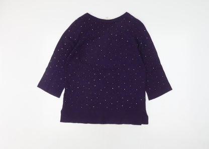 Womens UK Size XS EAST Purple Pullover Jumper