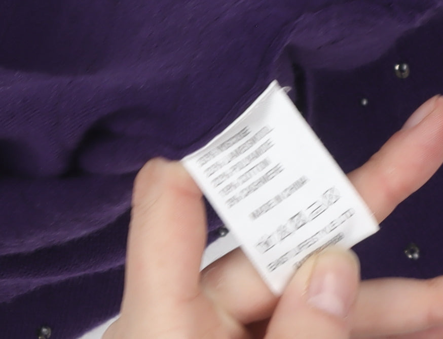 Womens UK Size XS EAST Purple Pullover Jumper