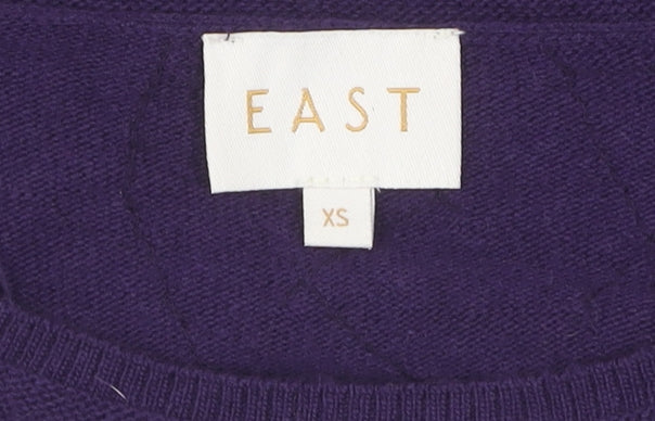 Womens UK Size XS EAST Purple Pullover Jumper