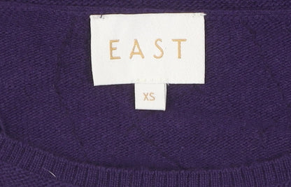 Womens UK Size XS EAST Purple Pullover Jumper
