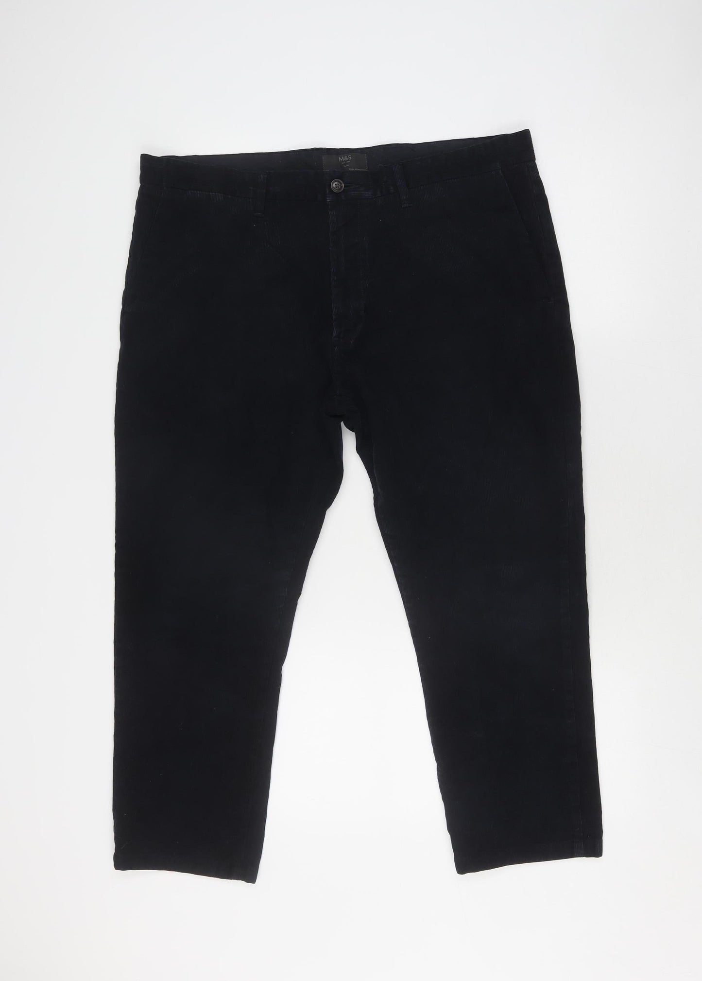 Marks and Spencer Men's Blue Slim Trousers 38