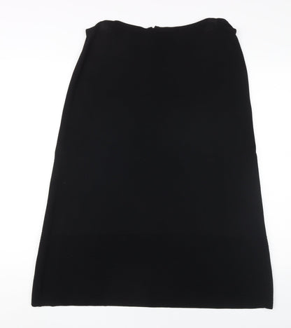 Hobbs Women Black Pencil Skirt UK 14 Viscose Nylon