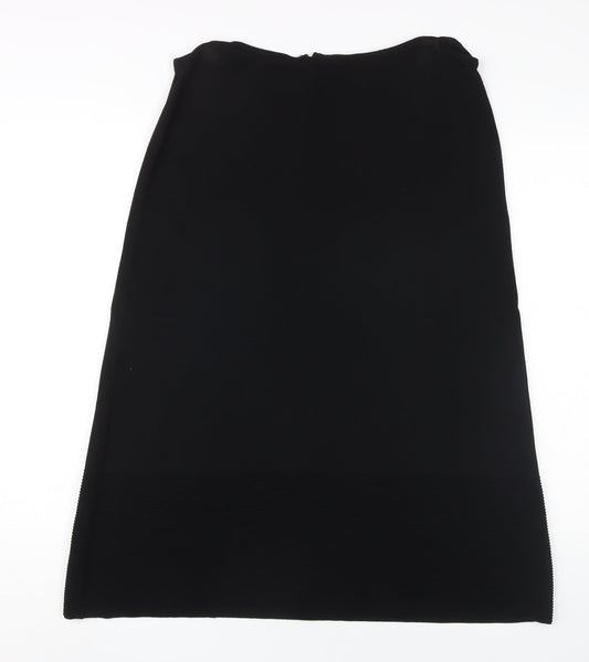 Hobbs Women Black Pencil Skirt UK 14 Viscose Nylon