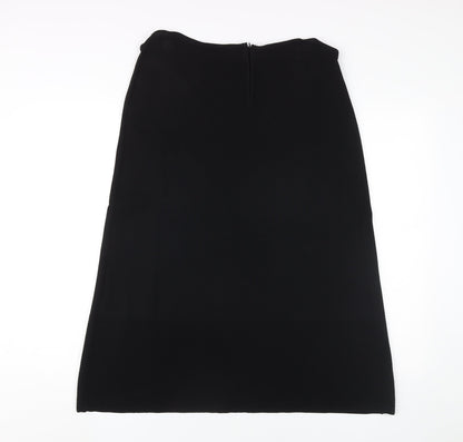 Hobbs Women Black Pencil Skirt UK 14 Viscose Nylon
