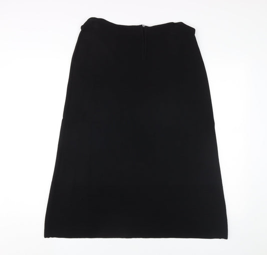 Hobbs Women Black Pencil Skirt UK 14 Viscose Nylon