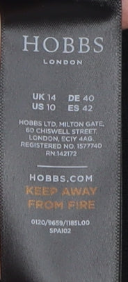 Hobbs Women Black Pencil Skirt UK 14 Viscose Nylon