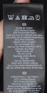 Hobbs Women Black Pencil Skirt UK 14 Viscose Nylon