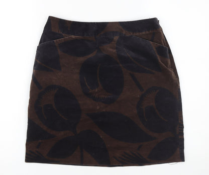 Boden Women's Brown Floral Pencil Skirt Size 10