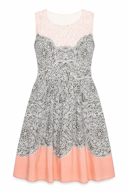 Laura Ashley Women's Pink Silk A-Line Dress, Size 8