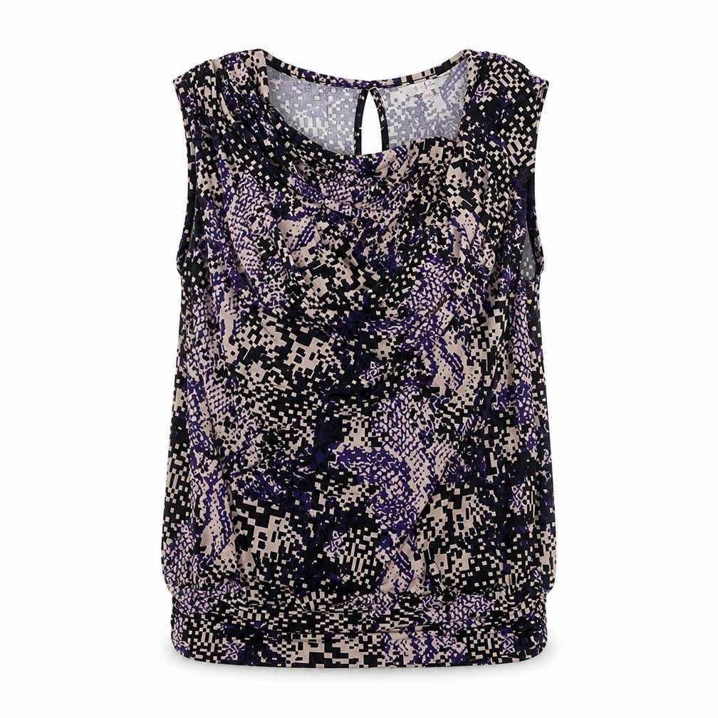 Womens UK Size 14 Jasper Conran Multicoloured Basic Blouse