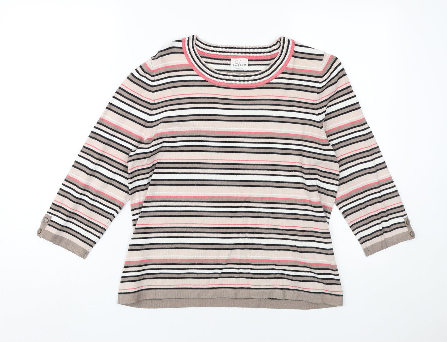 Womens UK Size 12 Eastex Multicoloured Jersey T-Shirt