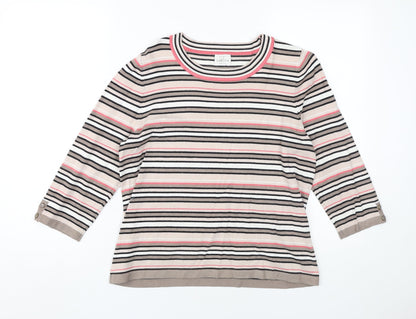 Womens UK Size 12 Eastex Multicoloured Jersey T-Shirt