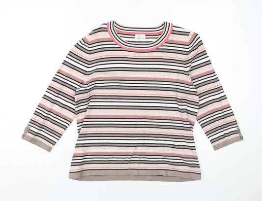Womens UK Size 12 Eastex Multicoloured Jersey T-Shirt