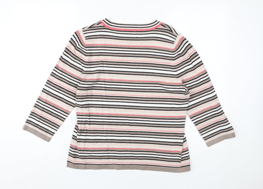 Womens UK Size 12 Eastex Multicoloured Jersey T-Shirt