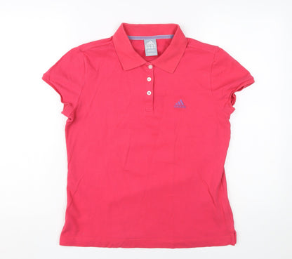 Womens UK Size 10 adidas Red  Polo