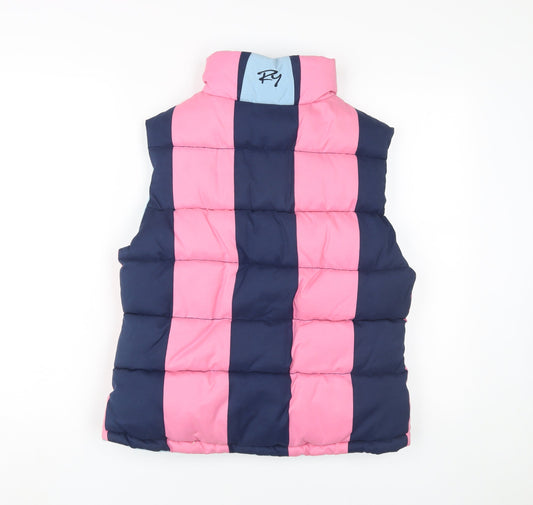 Rydale Women's Pink Blue Puffer Waistcoat - S