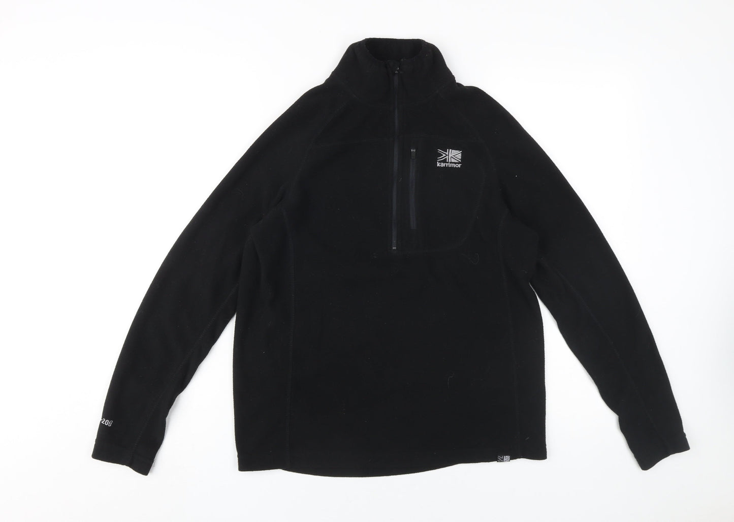Karrimor XS Black Fleece Henley 1/4 Zip Sweatshirt