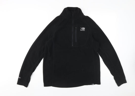 Karrimor XS Black Fleece Henley 1/4 Zip Sweatshirt