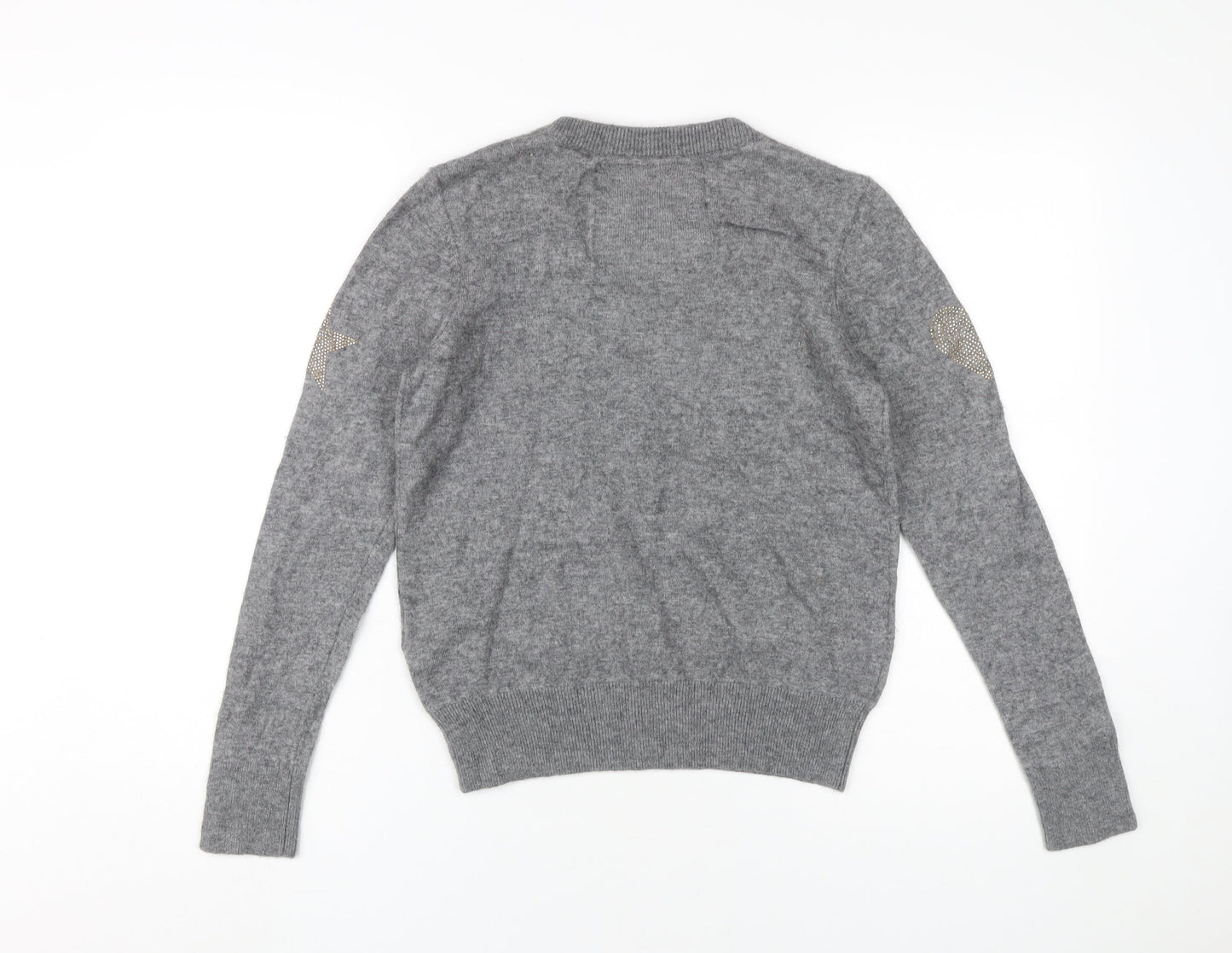Womens UK Size 12 Superdry Grey Pullover Jumper