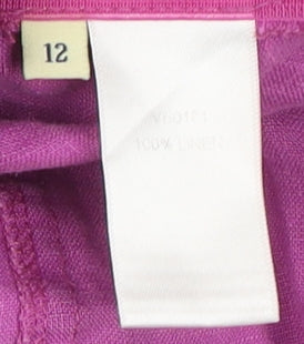 Womens UK Size 12 Viyella Pink Basic Blouse
