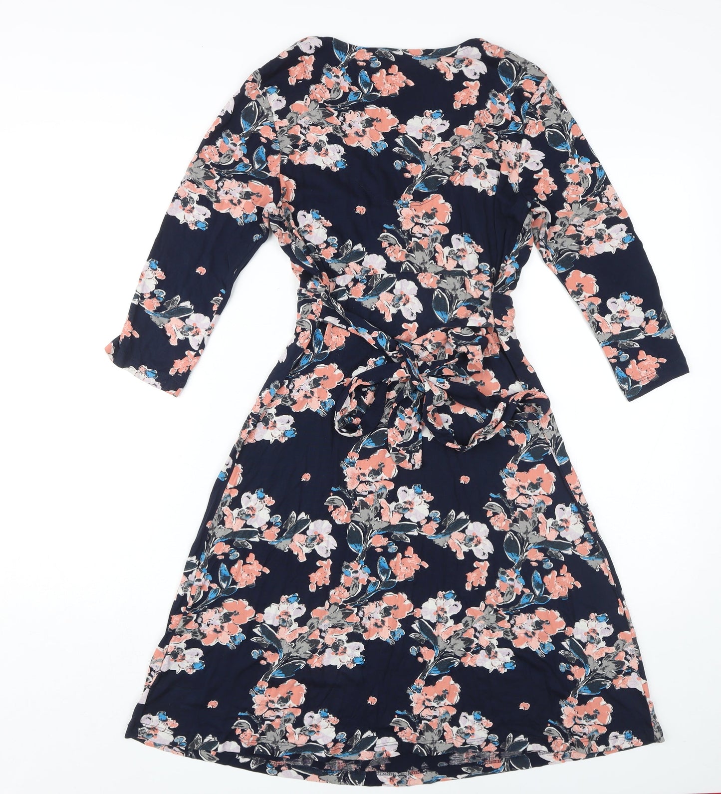 FatFace Women's Floral Wrap Dress, Multicoloured, Size 10