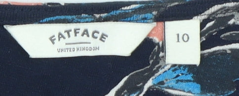 FatFace Women's Floral Wrap Dress, Multicoloured, Size 10