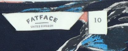 FatFace Women's Floral Wrap Dress, Multicoloured, Size 10