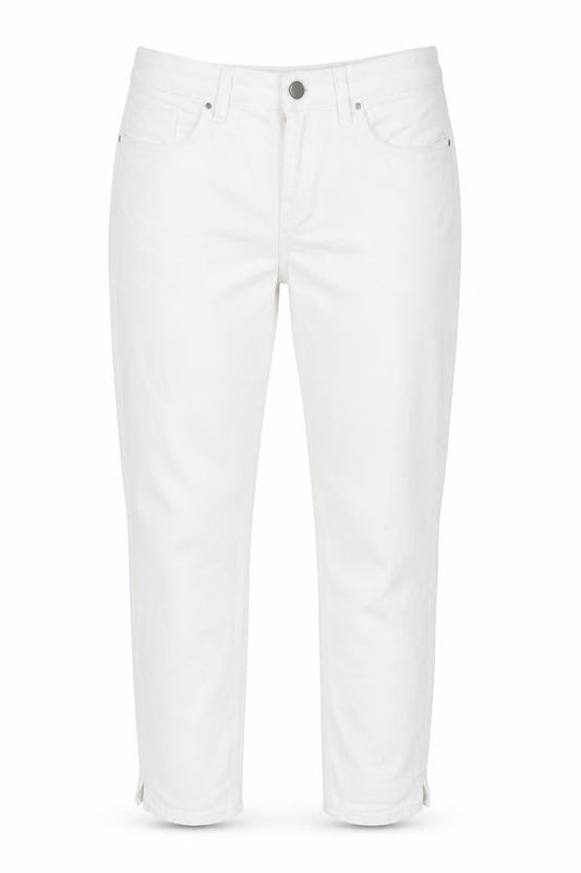 Womens UK Size 12 White Label Slim Fit Cropped White Jeans