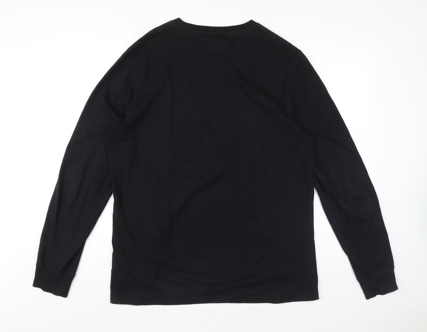 Barbour Black Long Sleeve Mens T-Shirt M Motorcycle Graphic