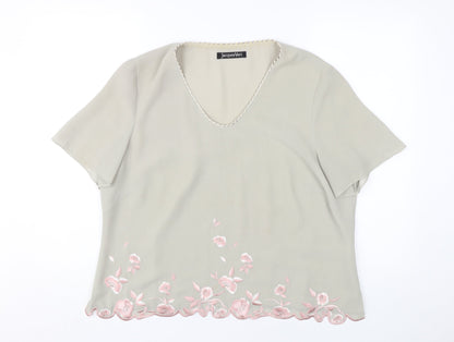 Jacques Vert Women's Beige Tunic Blouse Size 18