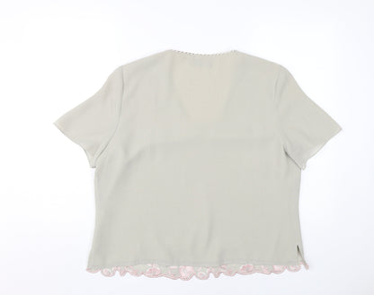 Jacques Vert Women's Beige Tunic Blouse Size 18