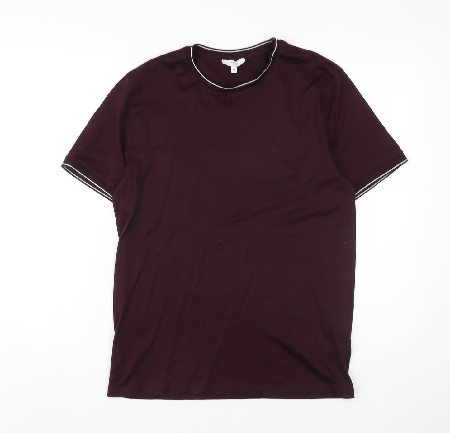 Reiss Men's Brown Egyptian Cotton Crew Neck T-Shirt M