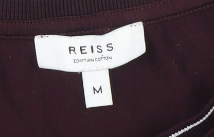 Reiss Men's Brown Egyptian Cotton Crew Neck T-Shirt M