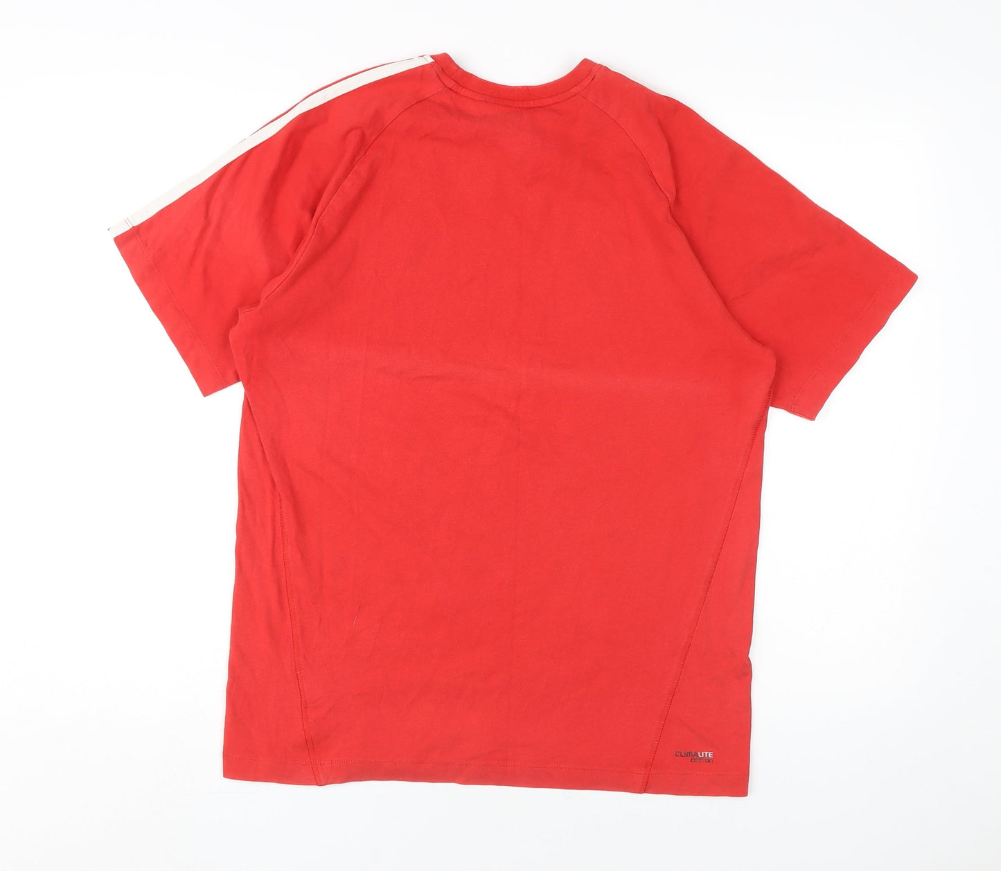 Adidas Men's Red Crew Neck T-Shirt S