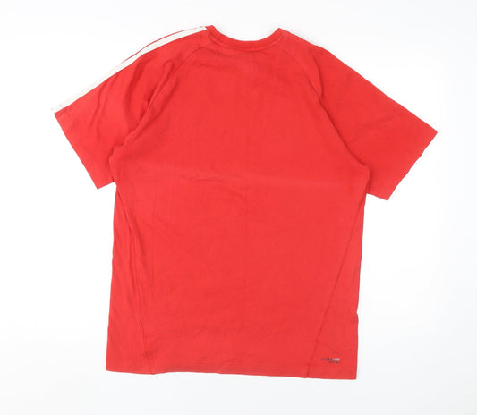 Adidas Men's Red Crew Neck T-Shirt S