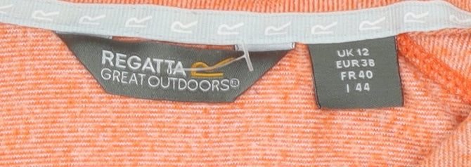 Regatta Women's Orange Henley Sweatshirt Size 12