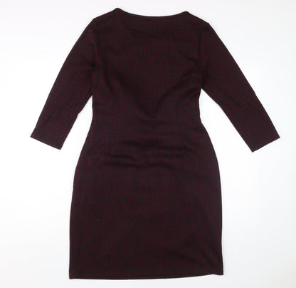 Laura Ashley Women's Red Sheath Dress, Size 12 - Elegant Workwear