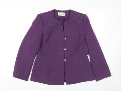 Womens UK Size 10 Eastex Purple Basic Jacket