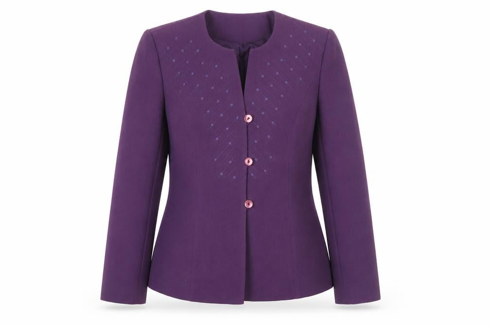 Womens UK Size 10 Eastex Purple Basic Jacket