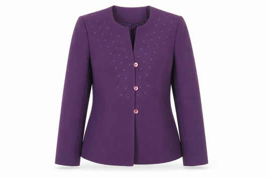 Womens UK Size 10 Eastex Purple Basic Jacket