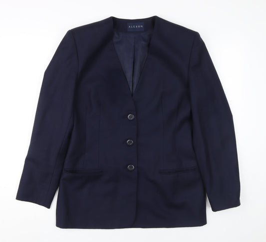 Alexon Women's Blue Wool Blazer Size 10