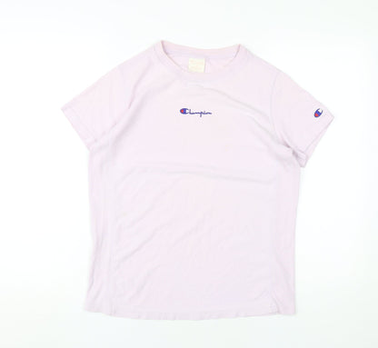 Womens UK Size S Champion Pink Basic T-Shirt