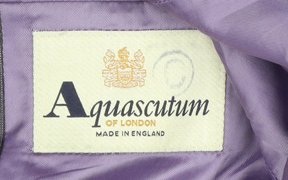 Aquascutum Men's Grey Striped Wool Blazer 38R