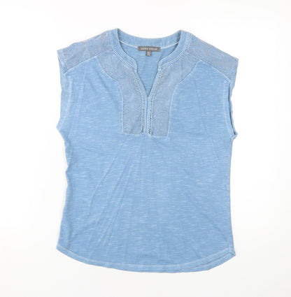 Womens UK Size 8 Laura Ashley Blue Basic Blouse