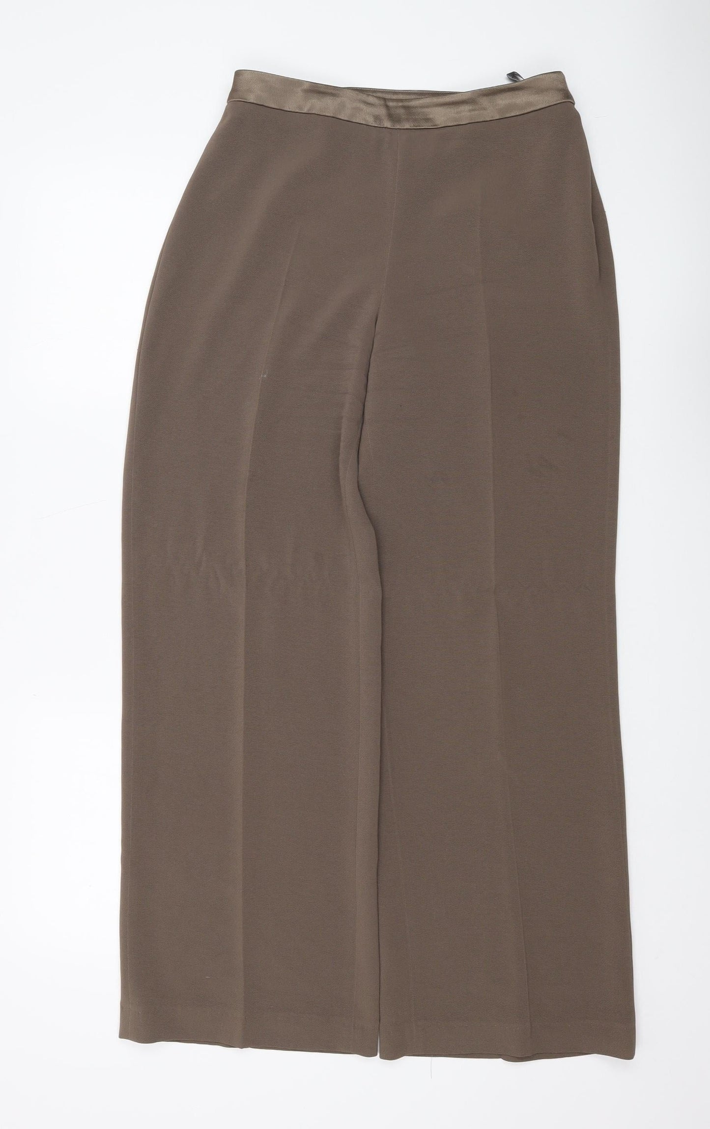 Womens UK Size 10 Alex & Co. Regular Fit Wide-Leg Brown Trousers