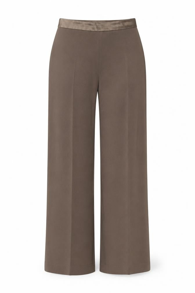 Womens UK Size 10 Alex & Co. Regular Fit Wide-Leg Brown Trousers