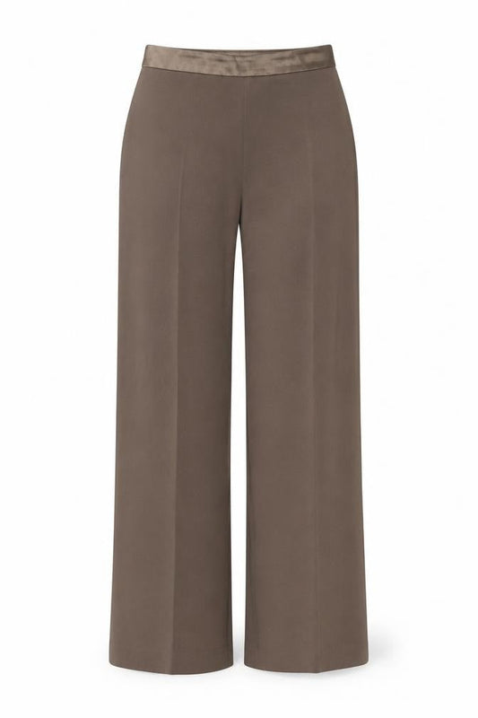 Front view of Alex & Co. Women's Brown Wide-Leg Trousers, size 10