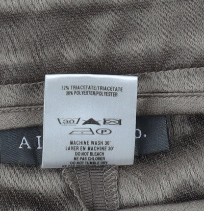 Womens UK Size 10 Alex & Co. Regular Fit Wide-Leg Brown Trousers